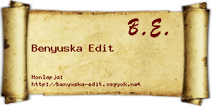 Benyuska Edit névjegykártya